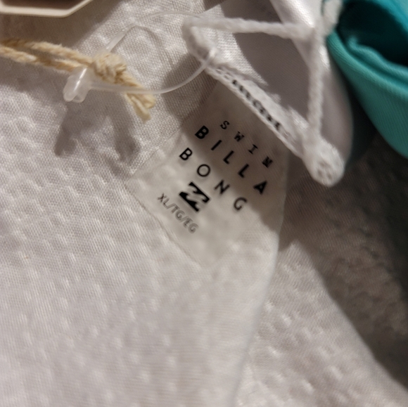 NWT BILLA BONG SEXY V NECK SWIM WORK OUT EXERCISE YOGA TOP BATHING SUIT XL 14 - Picture 4 of 9